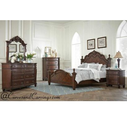 Curves & Carvings Bedroom Set- BED0222
