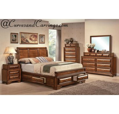 Curves & Carvings Bedroom Set- BED0234