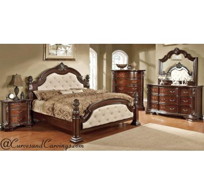 Curves & Carvings Bedroom Set- BED0250
