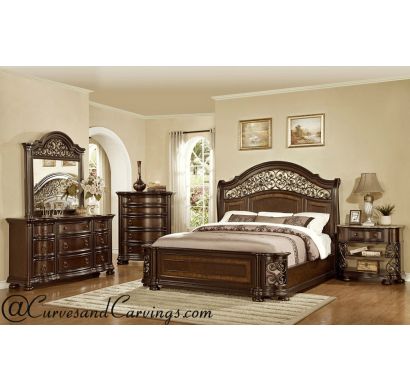 Curves & Carvings Bedroom Set- BED0251