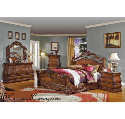 Curves & Carvings Bedroom Set- BED0253