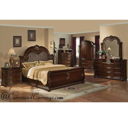 Curves & Carvings Bedroom Set- BED0260