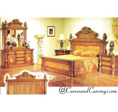 Curves & Carvings Signature Collection Bed - C&C BED0324