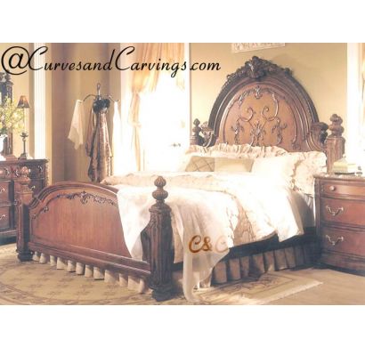 Curves & Carvings Classic Collection Bed - C&C BED0022