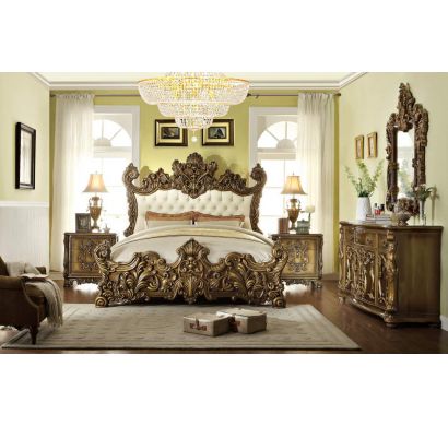 Curves & Carvings Bangalore Classic Teak Wood Luxury Bed - C&C BED0122