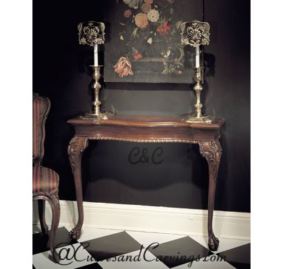 Curves & Carvings Classic Teak Indian Console Table - C&C CON0007
