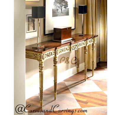 Curves & Carvings Classic Collection Console Table - C&C CON0061