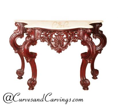 Curves & Carvings Royal Classic Antique Console Table - C&C CON0093