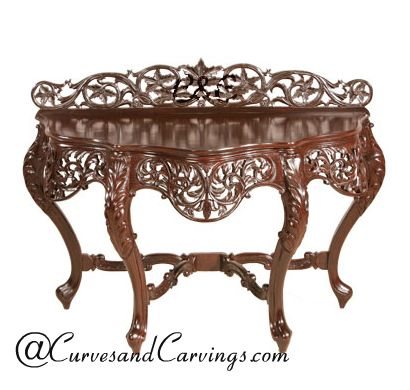 Curves & Carvings Traditional Indian Console Table - C&C CON0104