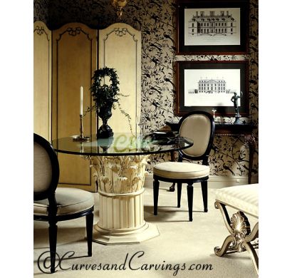 Curves & Carvings Signature Collection Dining Table Set - C&C DTC0011