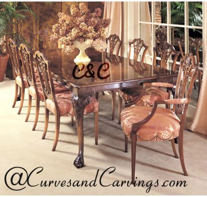Curves & Carvings Classic Collection Dining Table Set - C&C DTC0016