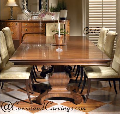 Curves & Carvings Premium Collection Dining Table Set - C&C DTC0024
