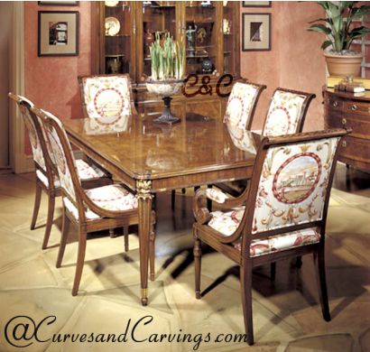 Curves & Carvings Classic Collection Dining Table Set - C&C DTC0027