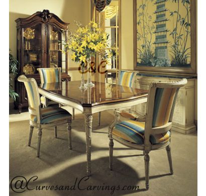 Curves & Carvings Signature Collection Dining Table Set - C&C DTC0032