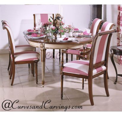 Curves & Carvings Signature Collection Dining Table Set - C&C DTC0036