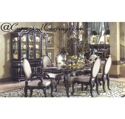 Curves & Carvings Signature Collection Dining Table Set - C&C DTC0065
