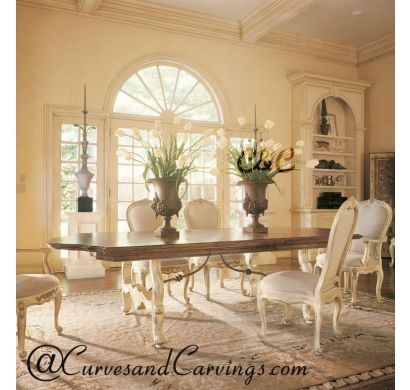 Curves & Carvings Signature Collection Dining Table Set - C&C DTC0085