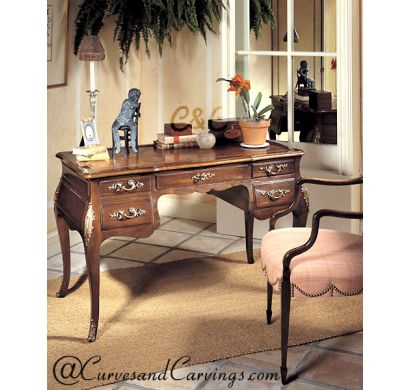 Curves & Carvings Classic Collection Study Table - C&C STUDY0006