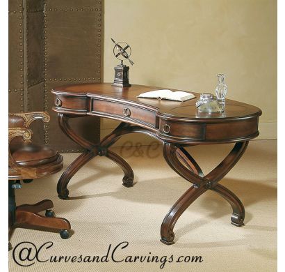 Curves & Carvings Signature Collection Study Table - C&C STUDY0019