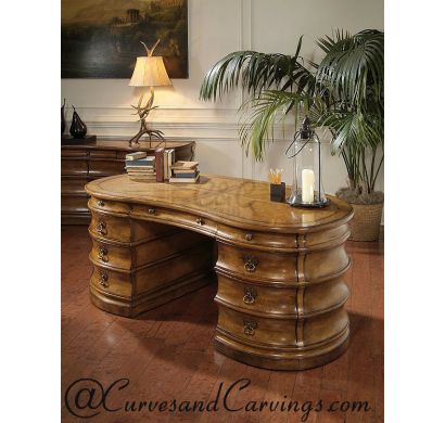 Curves & Carvings Signature Collection Study Table - C&C STUDY0020