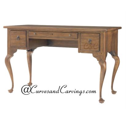 Curves & Carvings Classic Collection Study Table - C&C STUDY0024