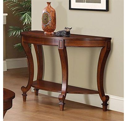 Curves and Carvings Teak Wood Victorian Classic Console 0137