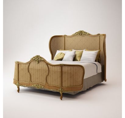 Curves & Carvings Juhu Classic French Rattan Bed - C&C BED0463