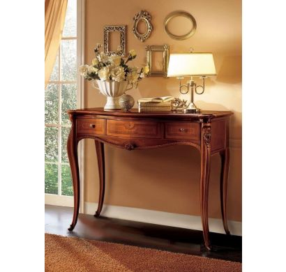 Curves and Carvings Classic Teak wood Console 0126