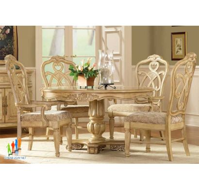 Curves & Carvings Signature Collection Dining Table Set - C&C DTC0706