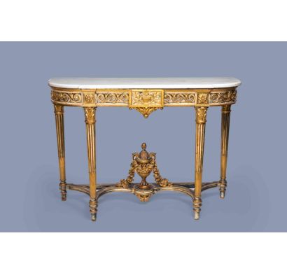 Curves and Carvings Colonial French Console 0129