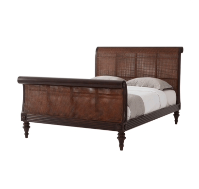 Curves & Carvings French Rattan Classic Mumbai Bed - C&C BED0199